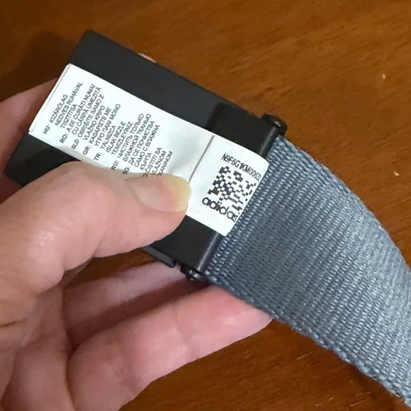 Adidas Men's Golf Steel Adjustable Gray Belt w/Black Buckle - Cut to Fit - Picture 2 of 7